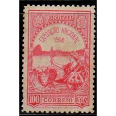 1908-07-Expo Nacional e Centenario de Abertura dos Portos-100 réis