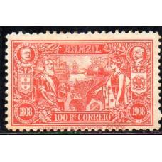 1908-08-Expo Nacional e Centenário da Abertura dos Portos-100 réis