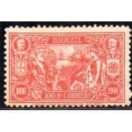 1908-08-Expo Nacional e Centenário da Abertura dos Portos-100 réis
