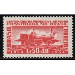 1954-337-Cent.da 1ª Estrada de Ferro no Brasil