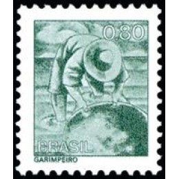 1976-563-Profissões-Sem Filigrana-Garimpeiro 0.80