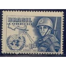 1957-86aé-Participação do Brasil no Exército de Emergência da ONU-Cr$ 3.30