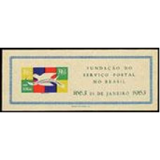1963-15Mint-Tricentenario dos Correios no Brasil