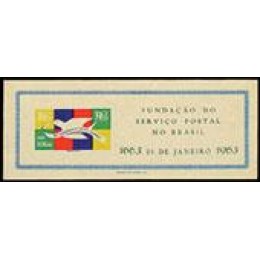 1963-15Mint-Tricentenario dos Correios no Brasil