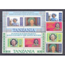 Tanzânia-1985-Selos+blocos 262A/62D+40A/B